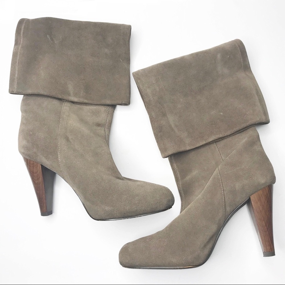 Joie Stop & Stare suede tall boots tan wood 38